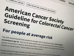 New Colon Cancer Screening Guidelines