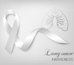 Lung Cancer Awareness Month ribbon